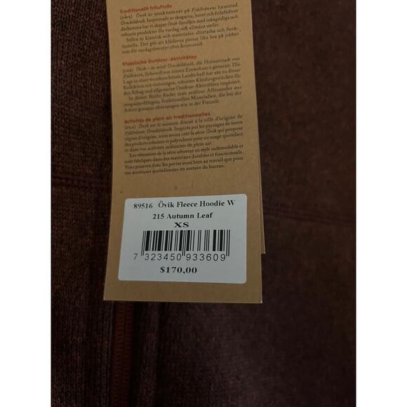 NWT Fjallraven Ovik Women's Fleece Hoodie XS - Picture 3 of 5